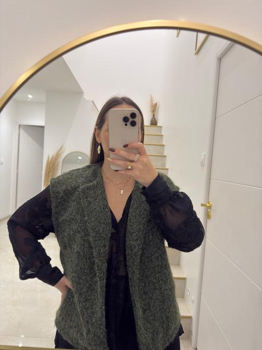 Gilet sans manches kaki