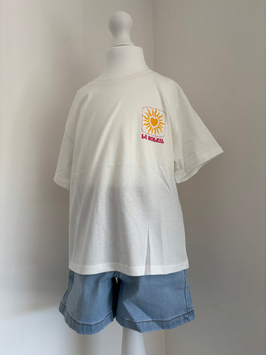 T-shirt imprimé soleil