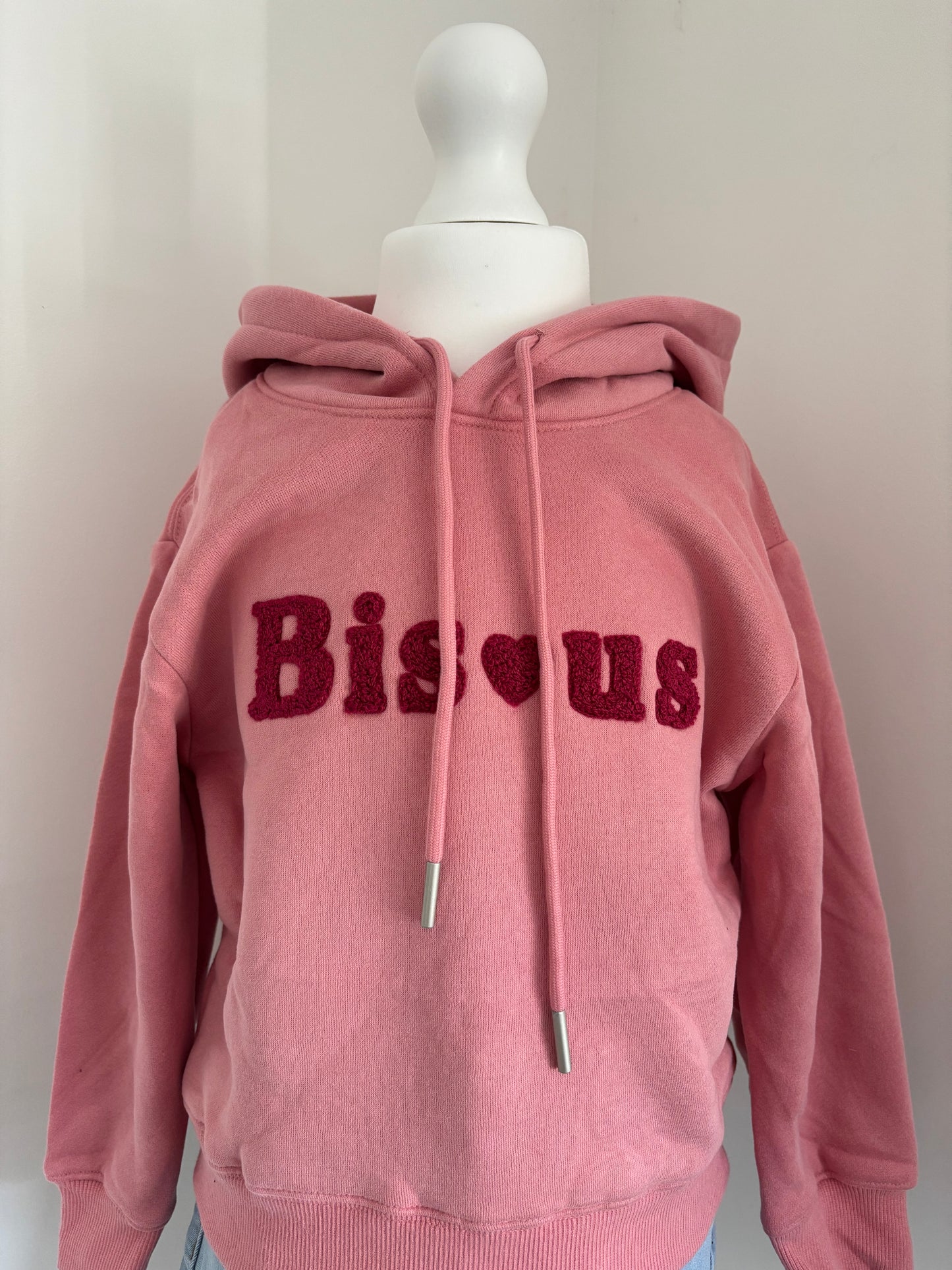 Sweat à capuche rose