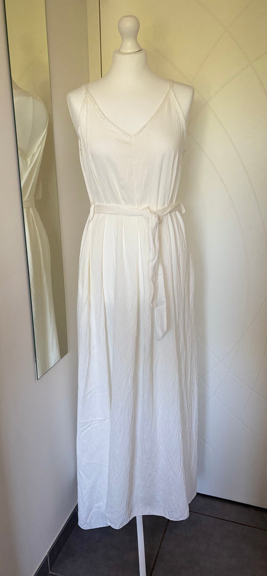 Robe longue à bretelles blanche