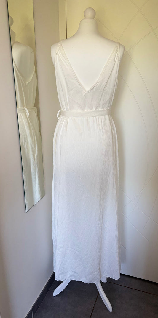 Robe longue à bretelles blanche