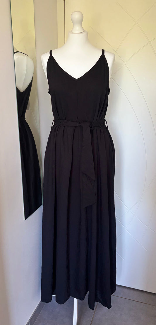 Robe longue à bretelles noir