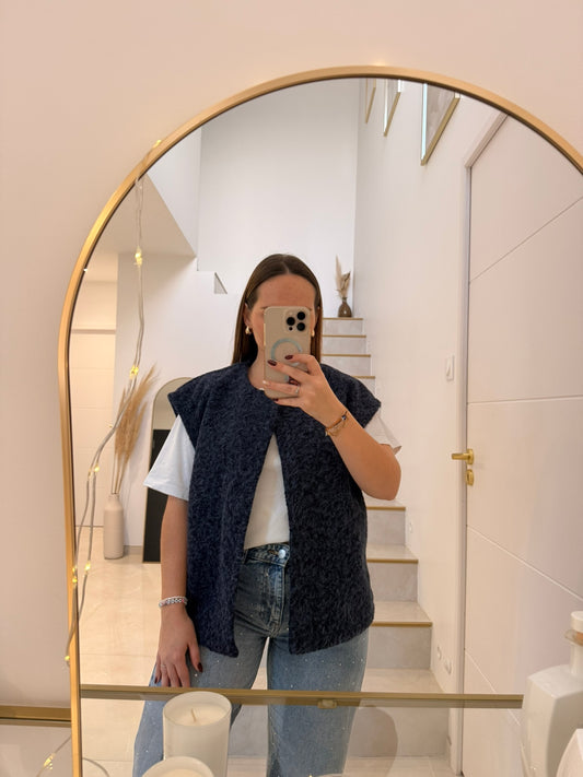 Gilet sans manches bleu