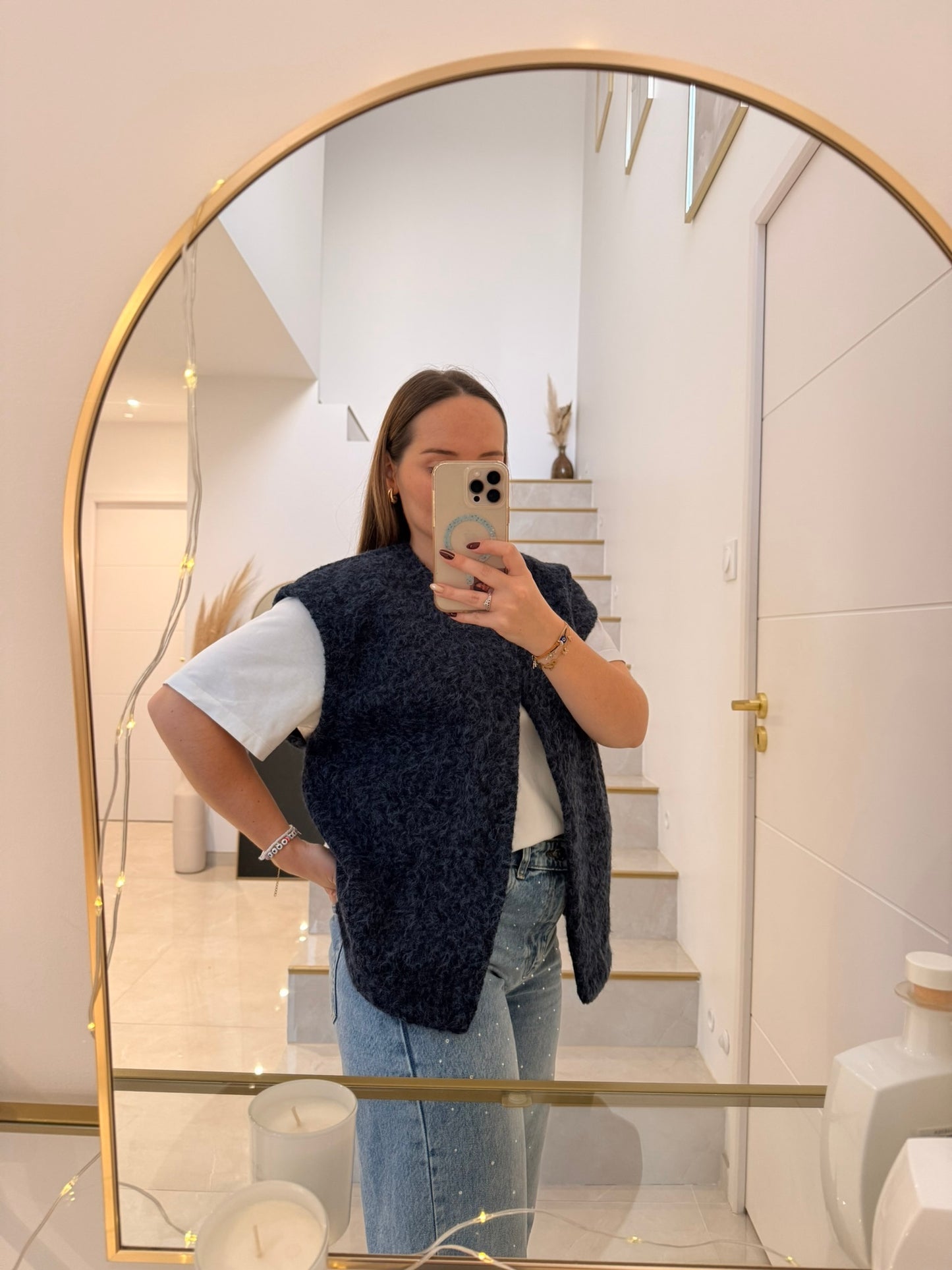 Gilet sans manches bleu