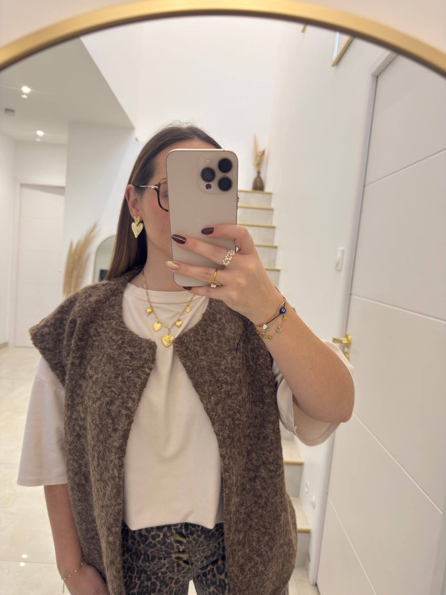 Gilet sans manches marron