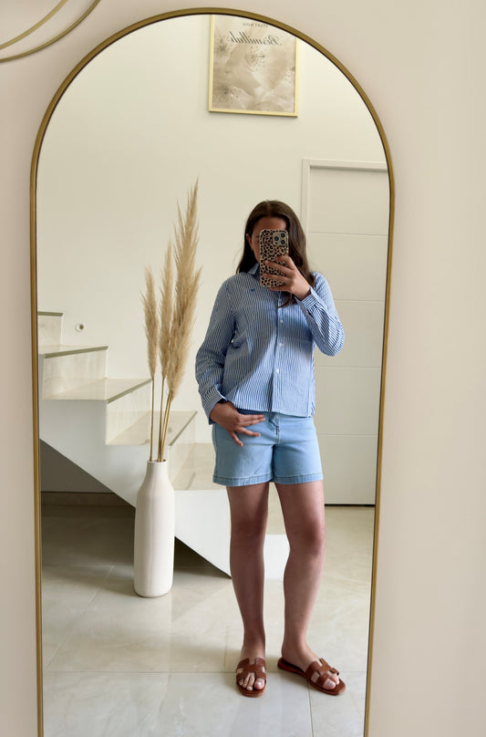 Chemise rayée bleu
