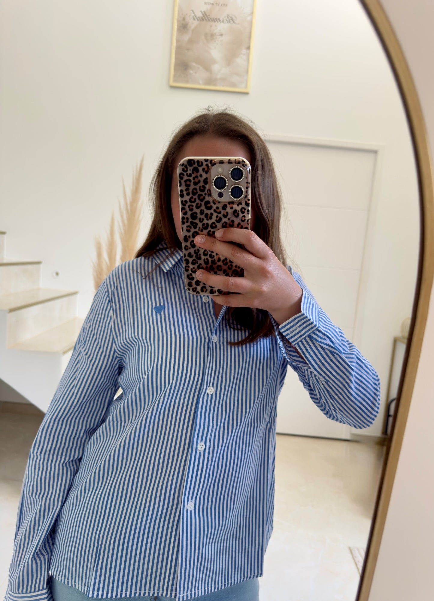 Chemise rayée bleu