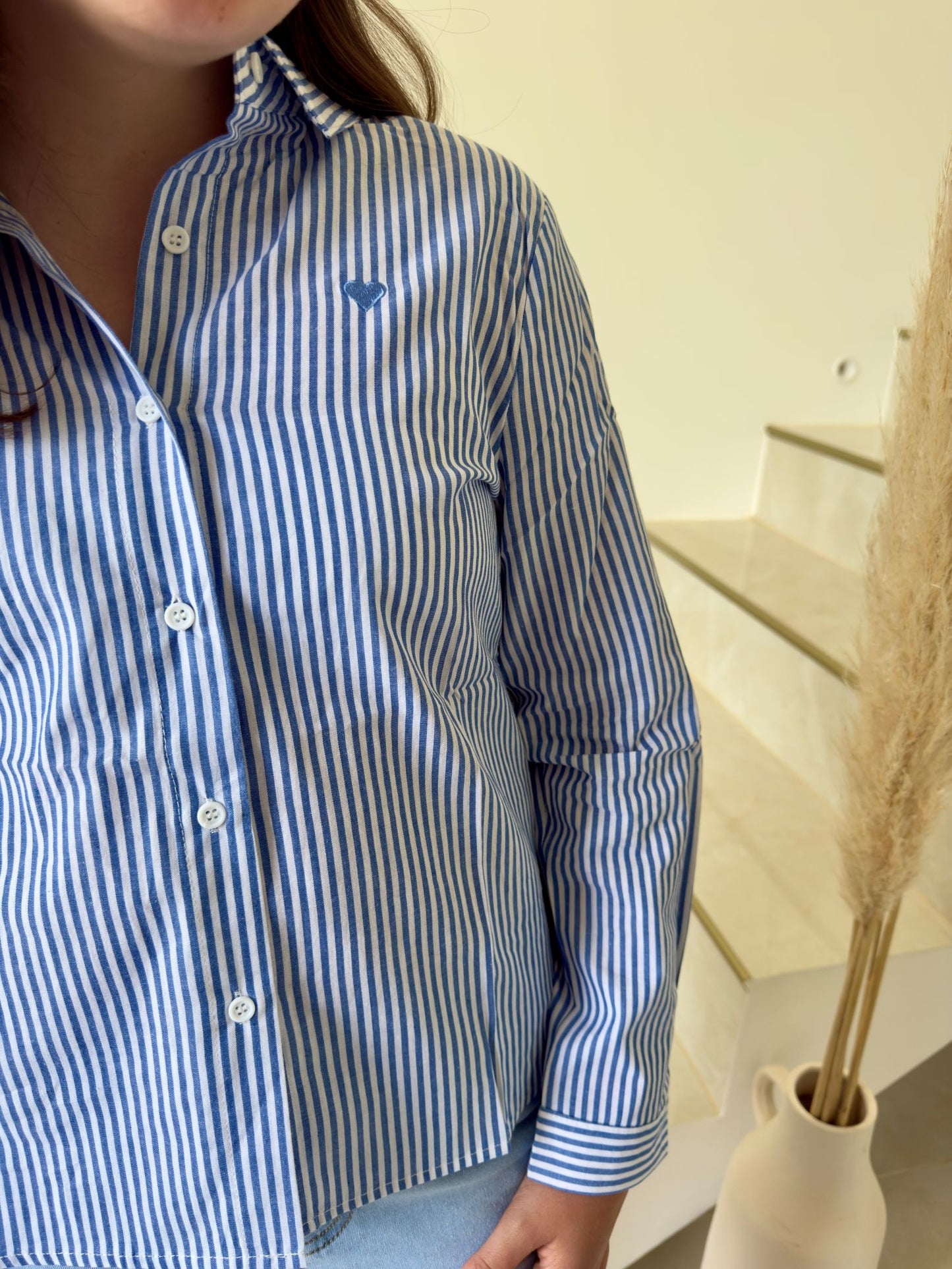 Chemise rayée bleu