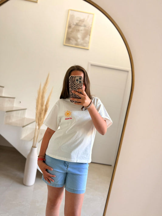 T-shirt imprimé soleil