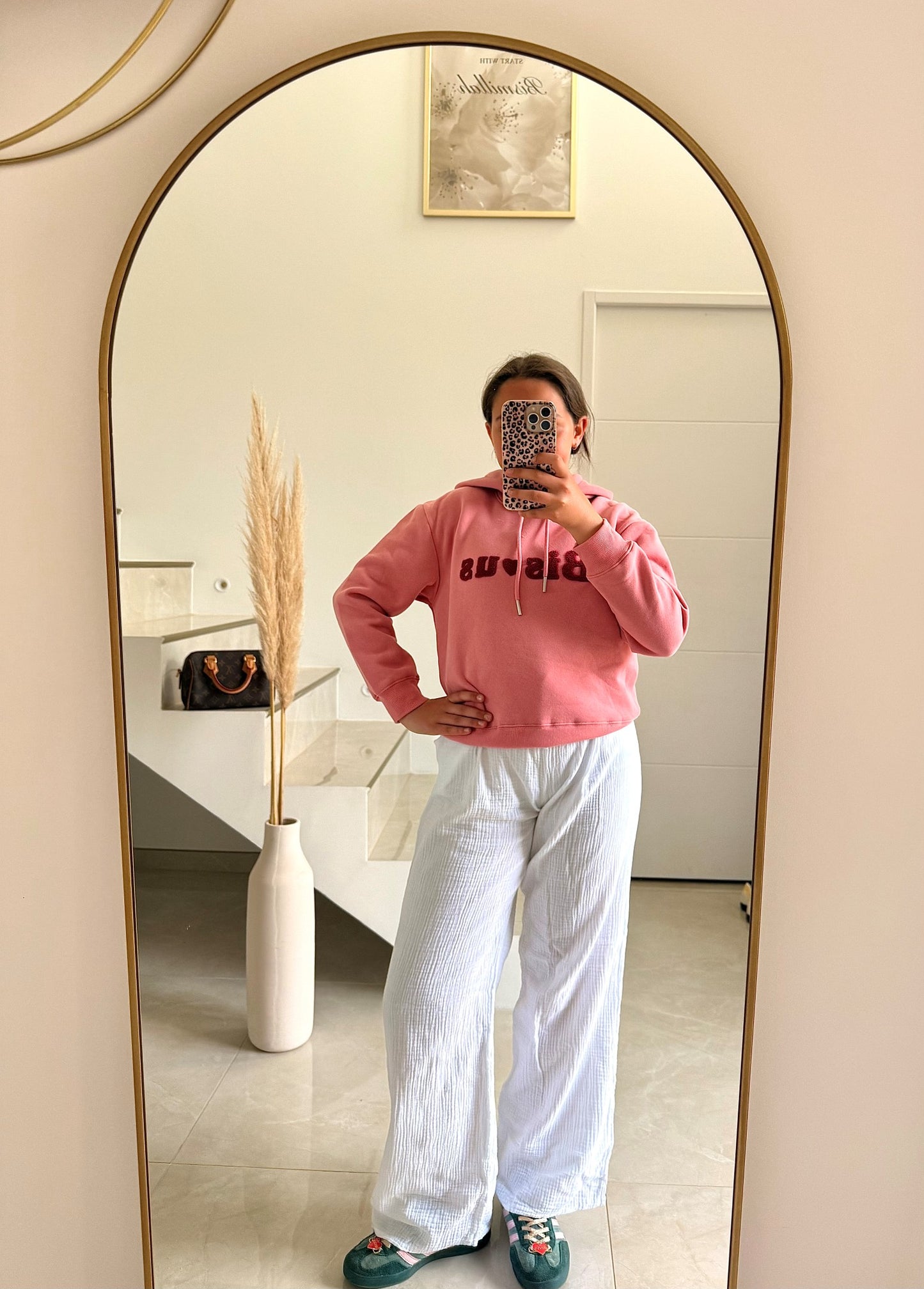 Sweat à capuche rose