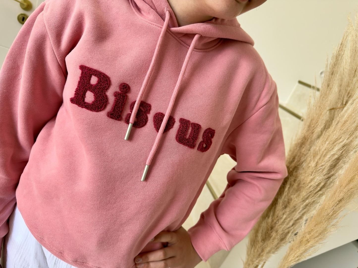 Sweat à capuche rose