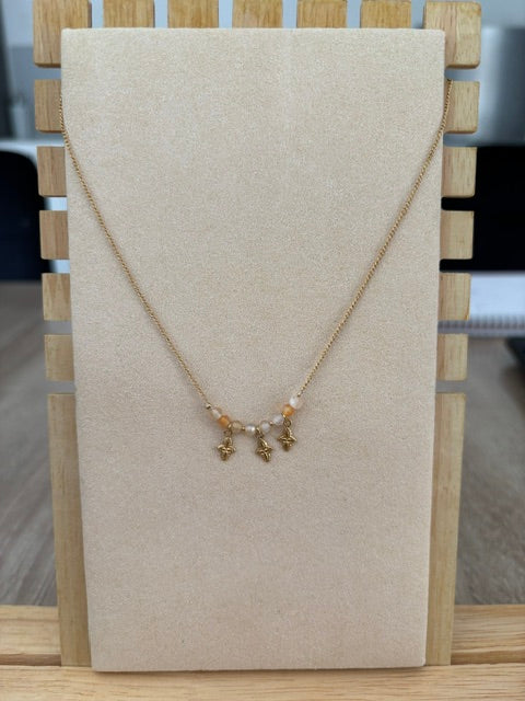 Collier Doré Perles et Pampilles